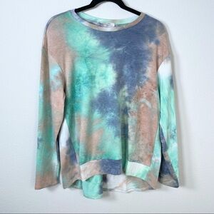 White Willow Tie Dye Long Sleeve Shirt Sz M